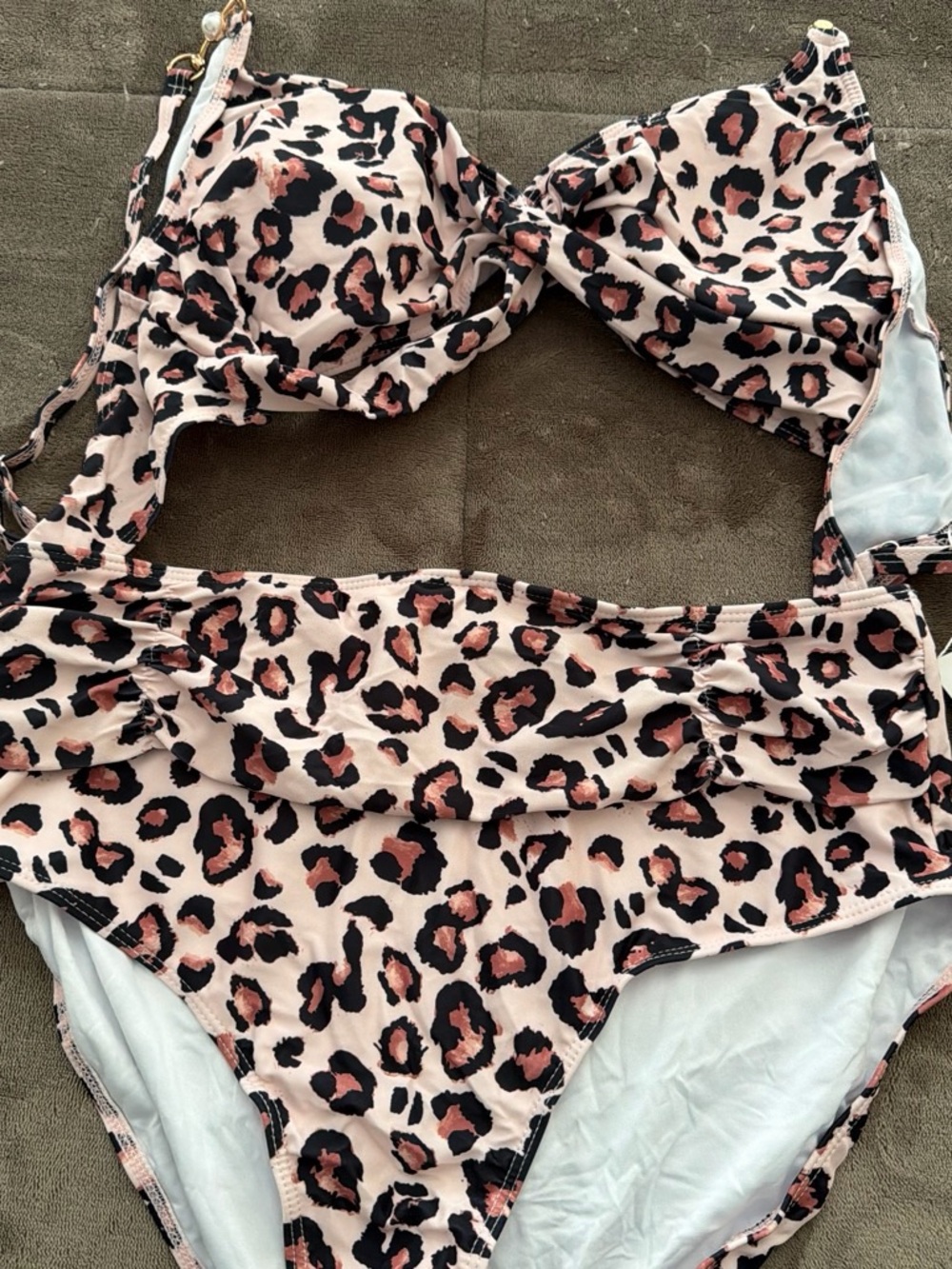 Leopard Print womens two -Piece Swimsuit